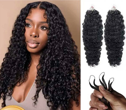 Classic Burmese Curly Crochet Human Hair Bundles YMS HAIR Invisible Burmese Curly Knots Pre Separated Crochet Feather Human Hair