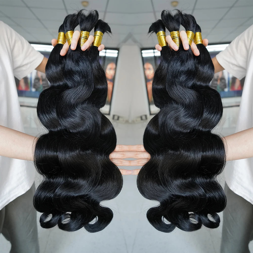 Luxury Extensions Natural 100% Human Hair Bulk Extension